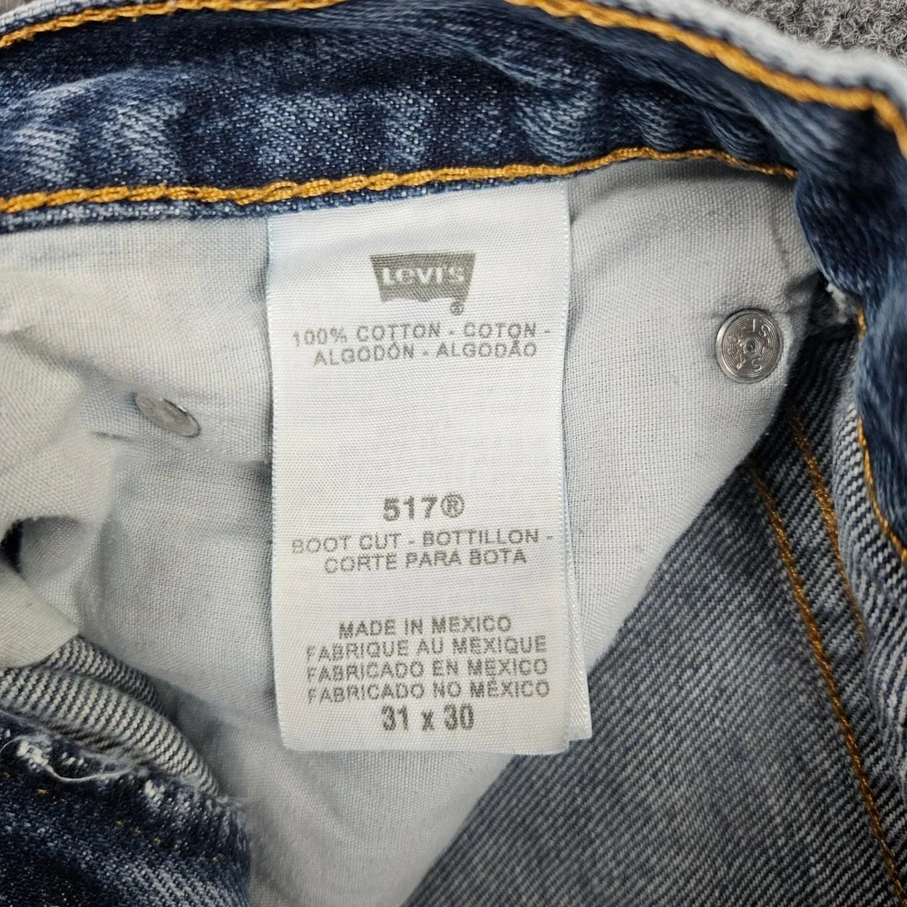 Levis 517 Jeans Men's 31x30 Bootcut Denim Med Wash Y2K Cotton Western Cowboy